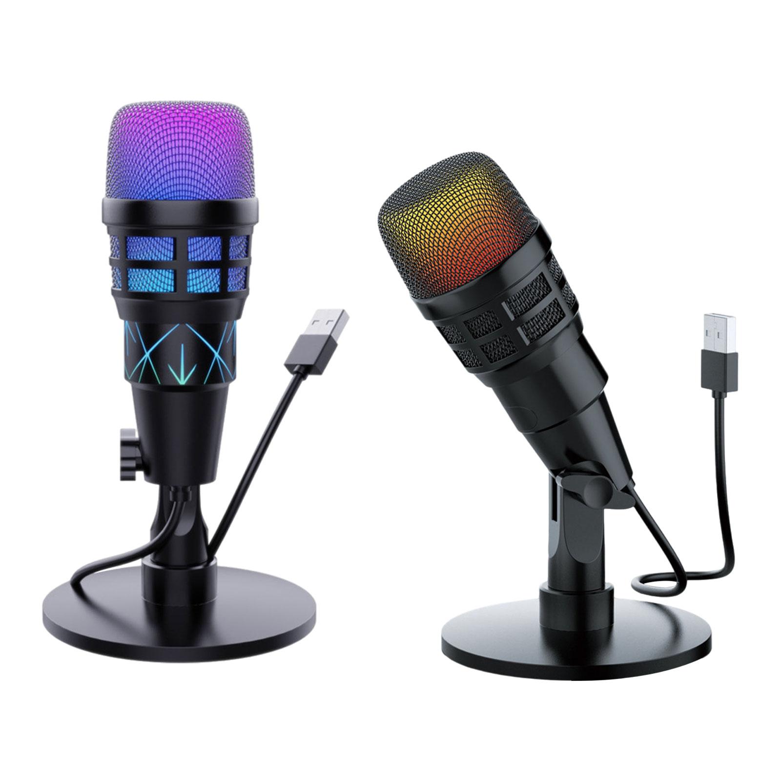 Streaming Mic Condenser - RGB USB Condenser Gaming Microphone Computer