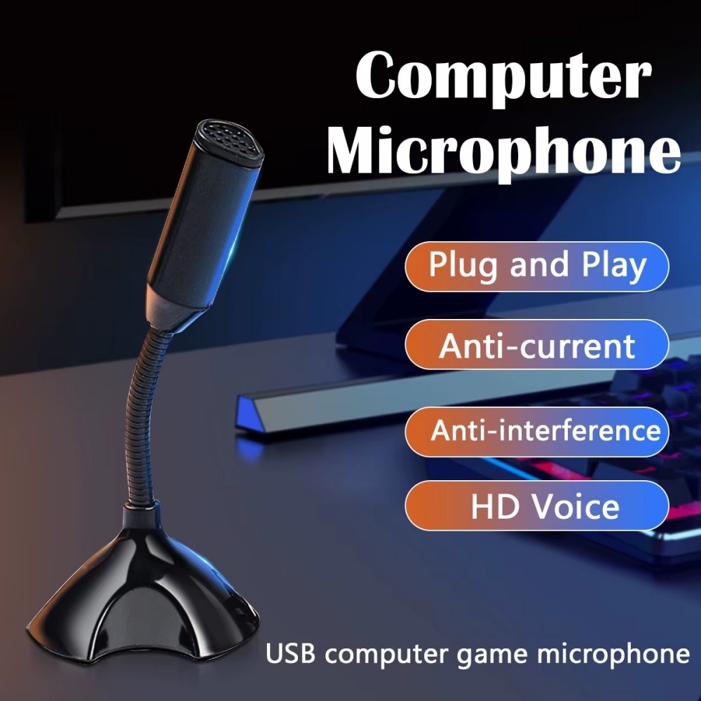 Streaming Mic Condenser - USB Microphone For Laptop And Computers