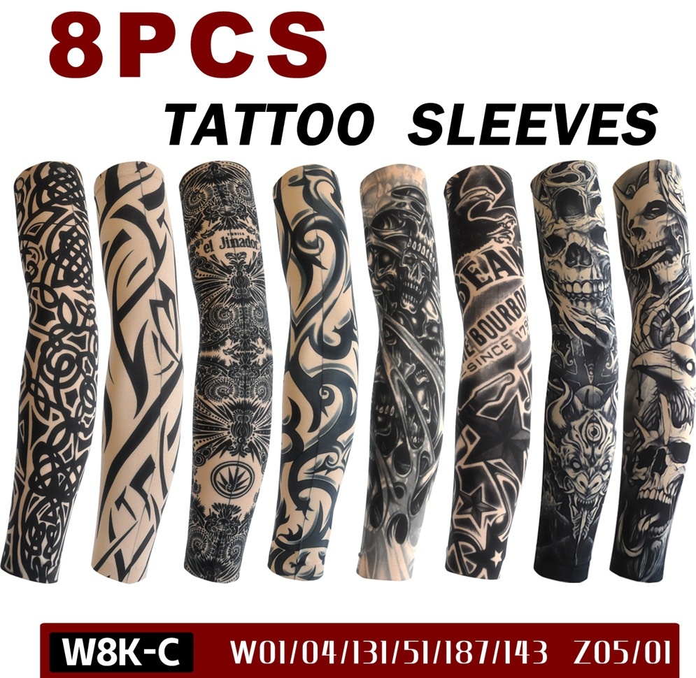 Esports Gaming Arm Sleeve - 8PCS Fake Temporary Full Arm Tattoo