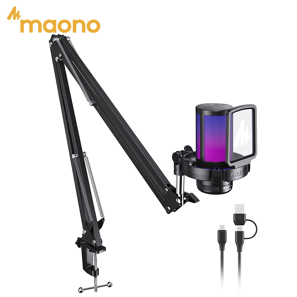 Streaming Mic Condenser - MAONO DGM20S Gaming USB Microphone Condenser