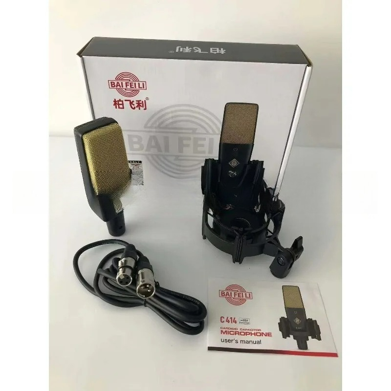 Streaming Mic Condenser - C414 Professional Condenser Microphone With 34mm