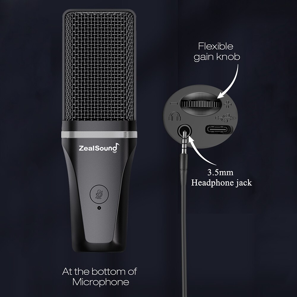 Zealsound RGB Recording Microp - Streaming Mic Condenser ulasan dan harga