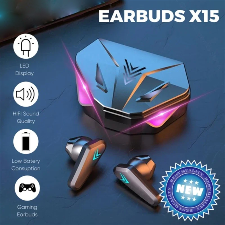 X15 TWS Wireless Earphone Blue - Esports Gaming Gear ulasan dan harga