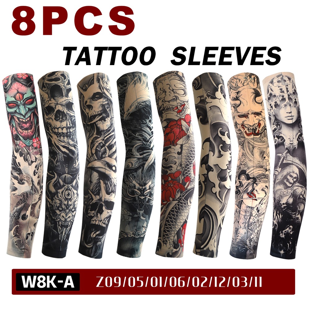8PCS Fake Temporary Full Arm T - Esports Gaming Arm Sleeve ulasan dan harga
