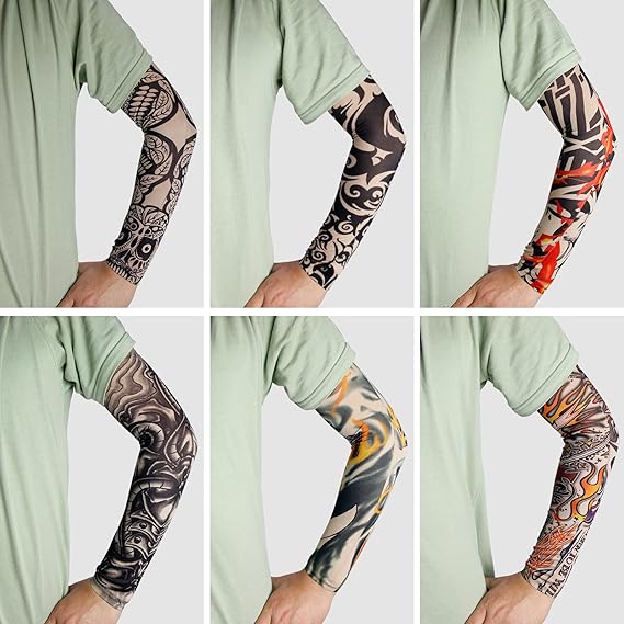 8PCS Fake Temporary Full Arm T - Esports Gaming Arm Sleeve ulasan dan harga