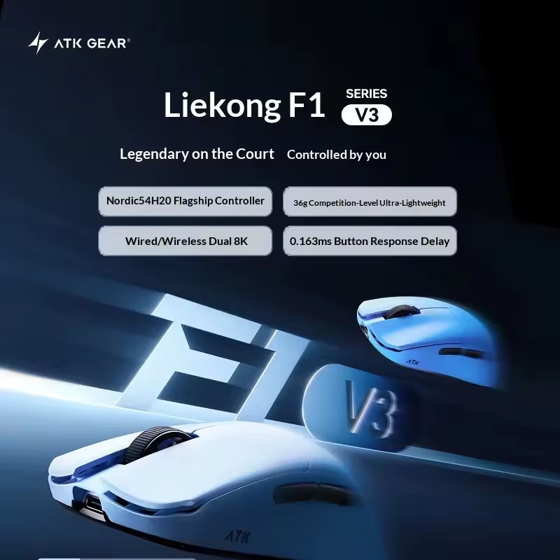 ATK F1 V2/V3 Tri Mode Wireless - Esports Gaming Mouse ulasan dan harga