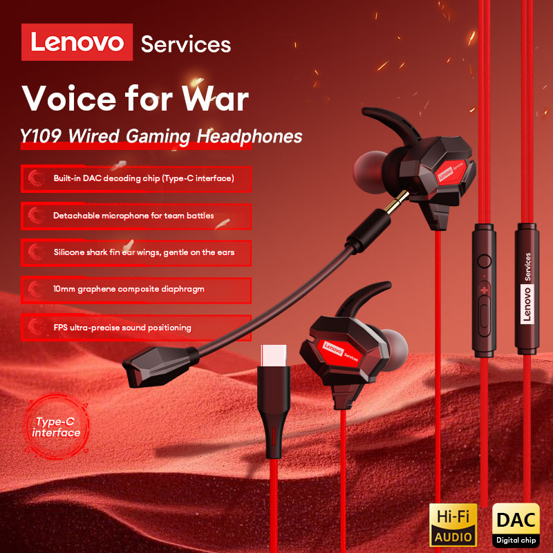 Lenovo Y109 Wired Gaming Heads - Esports Gaming Gear ulasan dan harga