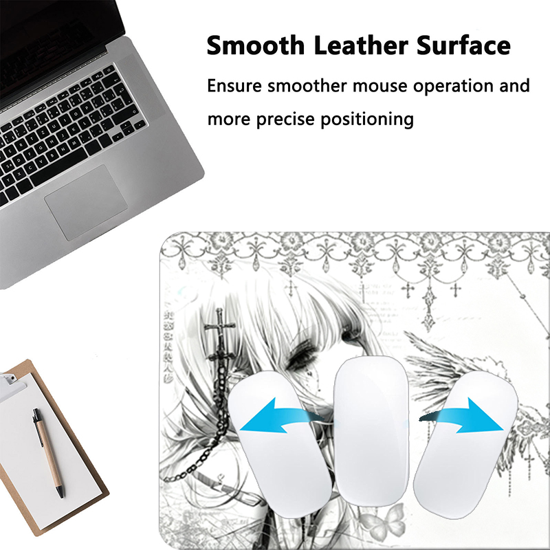 Leather Mousepad Black White A - Esports Gaming Mouse ulasan dan harga