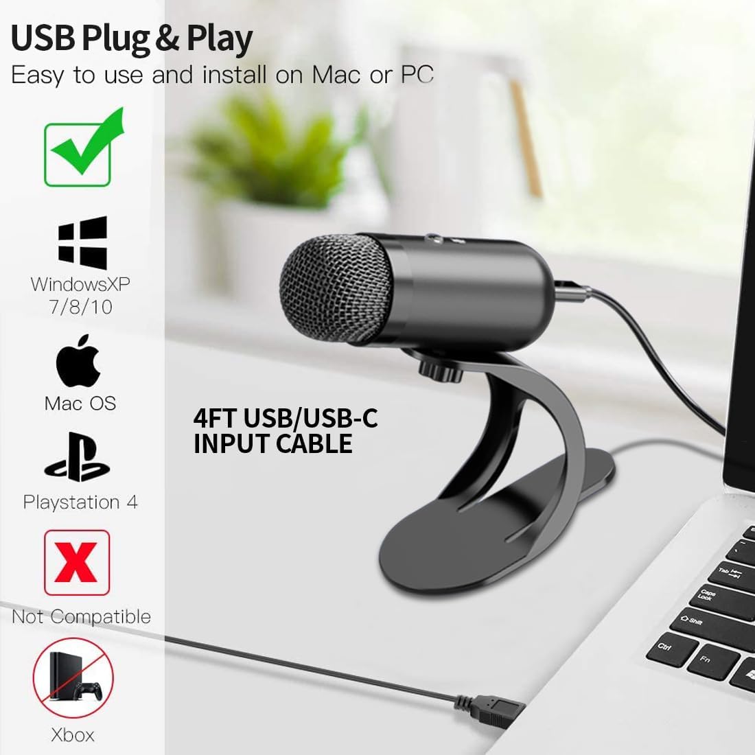Professional USB Microphone Co - Streaming Mic Condenser ulasan dan harga