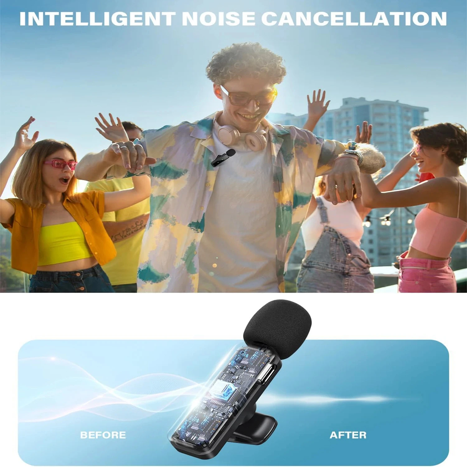 Lavalier Wireless Microphone 8 - Streaming Mic Condenser ulasan dan harga