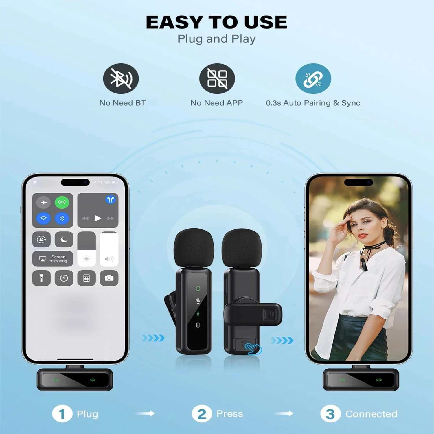 Lavalier Wireless Microphone 8 - Streaming Mic Condenser ulasan dan harga